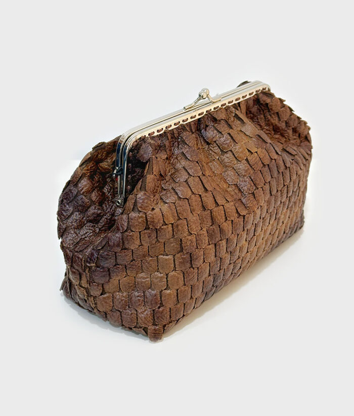 clutch efeito pele castanha 2