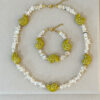 conjunto colar e pulseira cascanho e ceramica 1