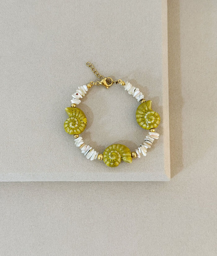 pulseira cascanho e ceramica 1